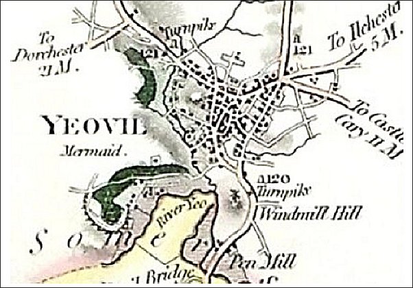 Yeovil S Virtual Museum The A To Z Of Yeovil S History By Bob Osborn 1817 Mogg Map 